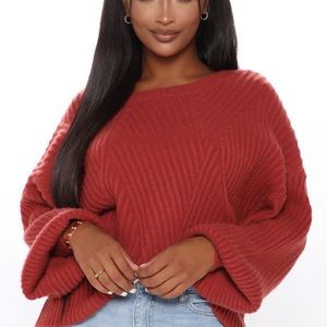 Burnt orange sweater! Very oversized !